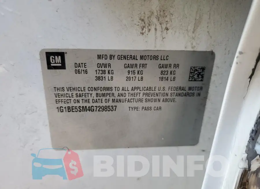 1G1BE5SM4G7298537 Photo# 12