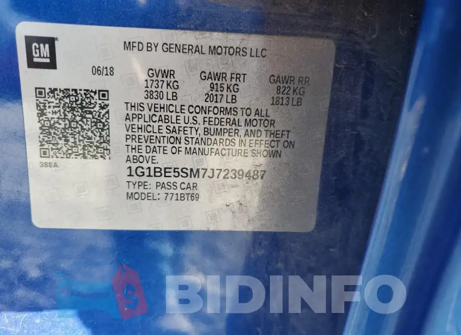 1G1BE5SM7J7239487 Photo# 13