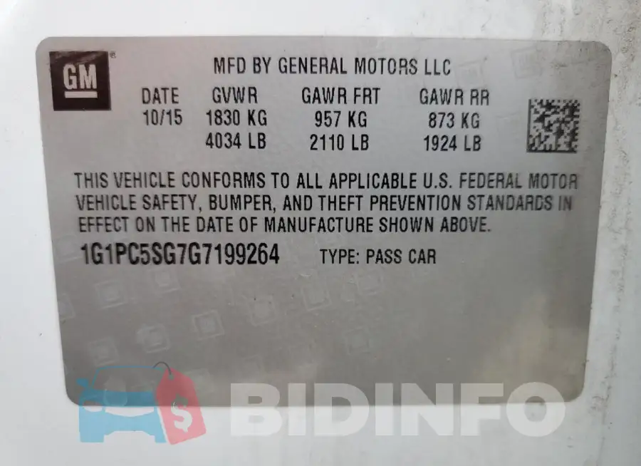 1G1PC5SG7G7199264 Photo# 13