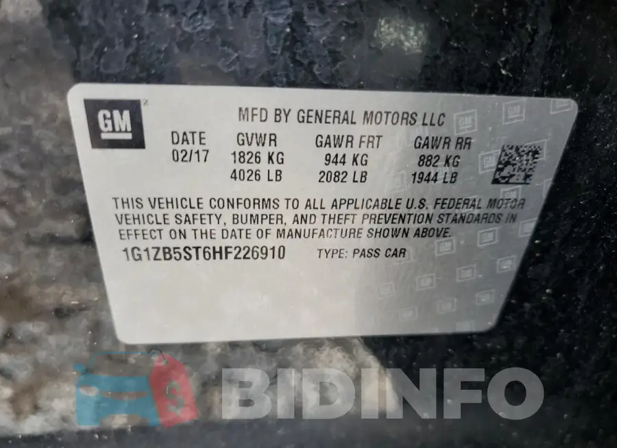 1G1ZB5ST6HF226910 Photo# 12