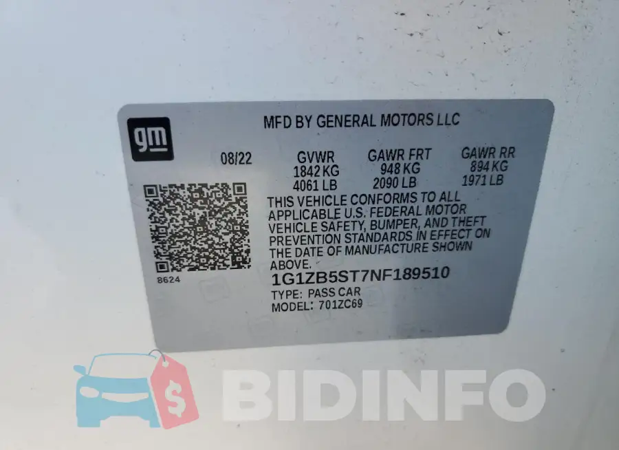 1G1ZB5ST7NF189510 Photo# 12