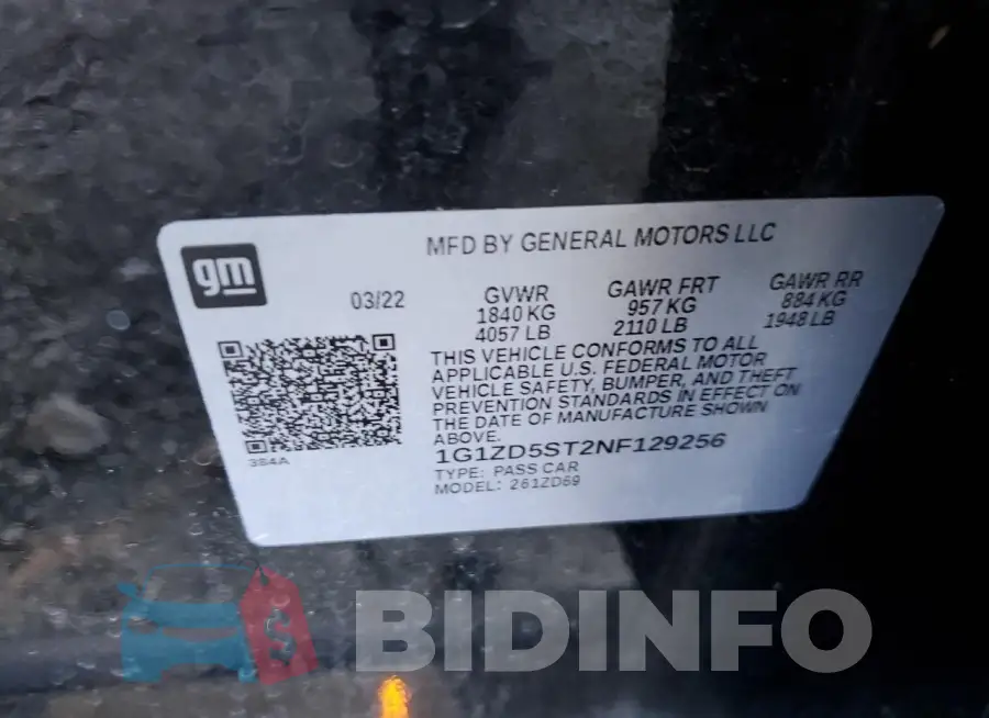 1G1ZD5ST2NF129256 Photo# 12