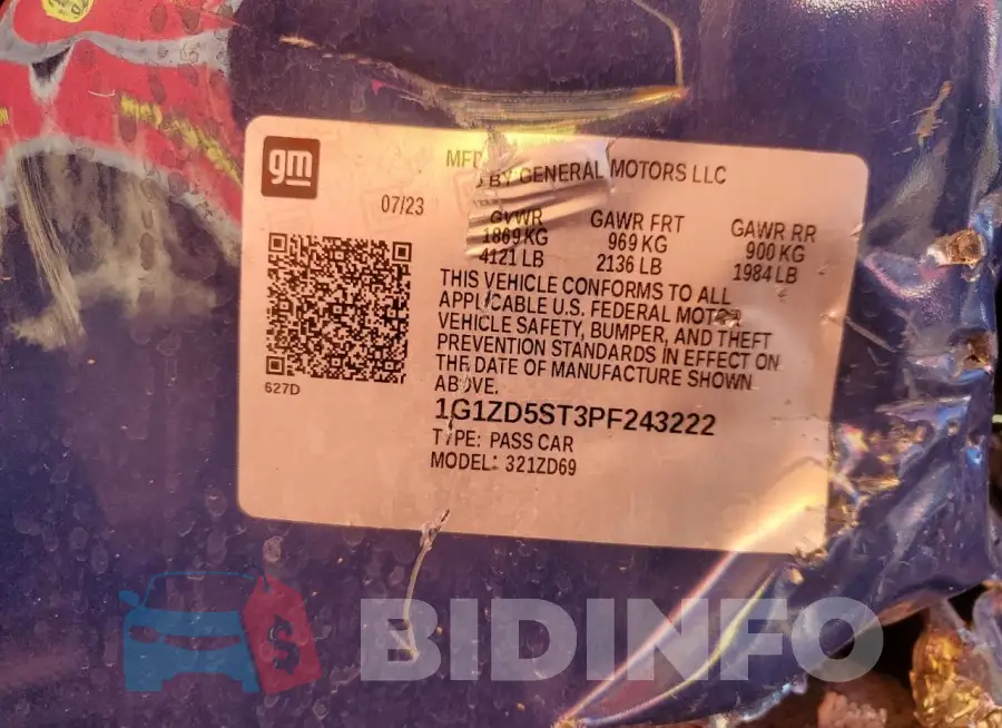 1G1ZD5ST3PF243222 Photo# 13