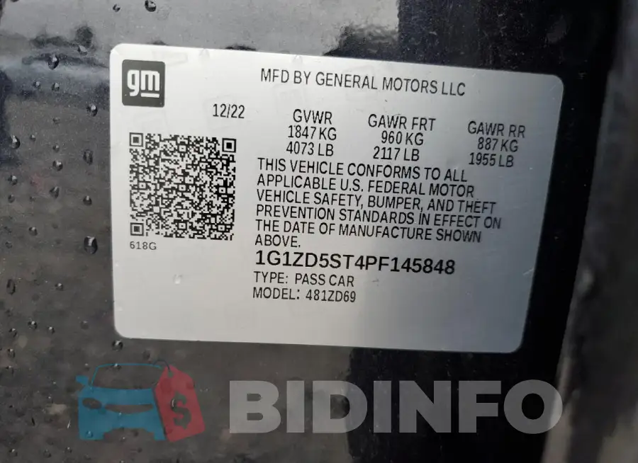 1G1ZD5ST4PF145848 Photo# 12