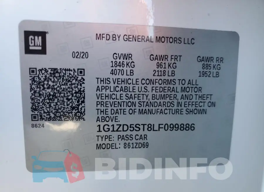 1G1ZD5ST8LF099886 Photo# 12