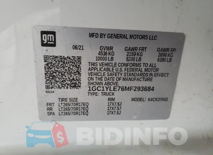 1GC1YLE76MF293684 Photo# 12