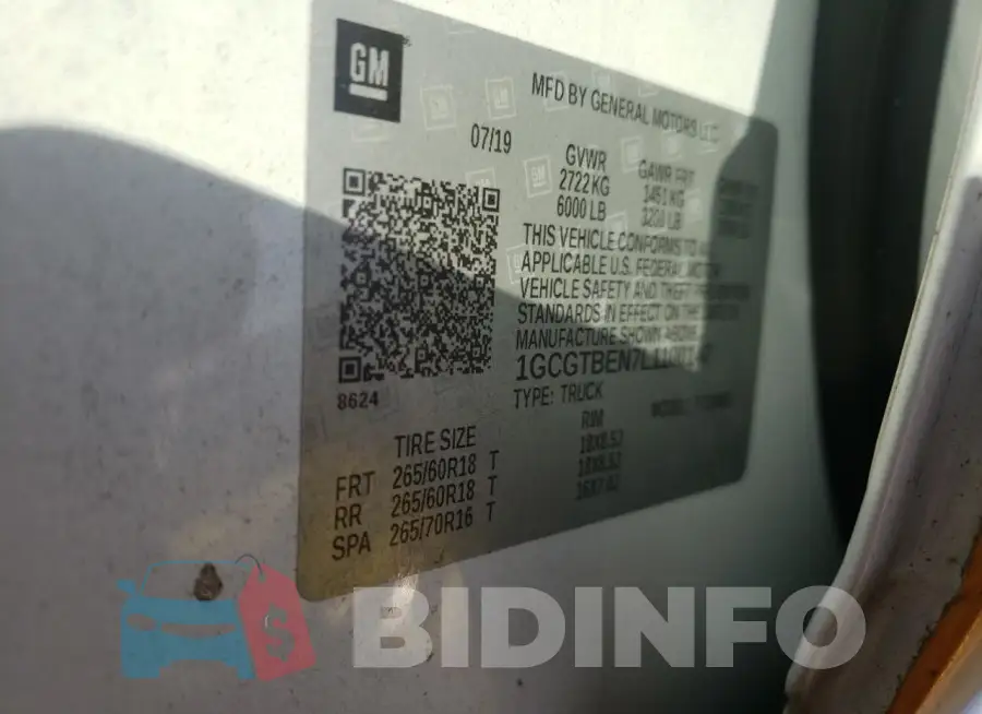 1GCGTBEN7L1100147 Photo# 13