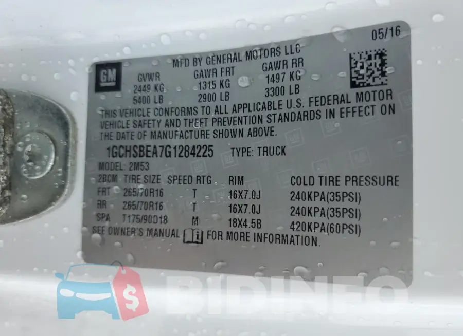 1GCHSBEA7G1284225 Photo# 12