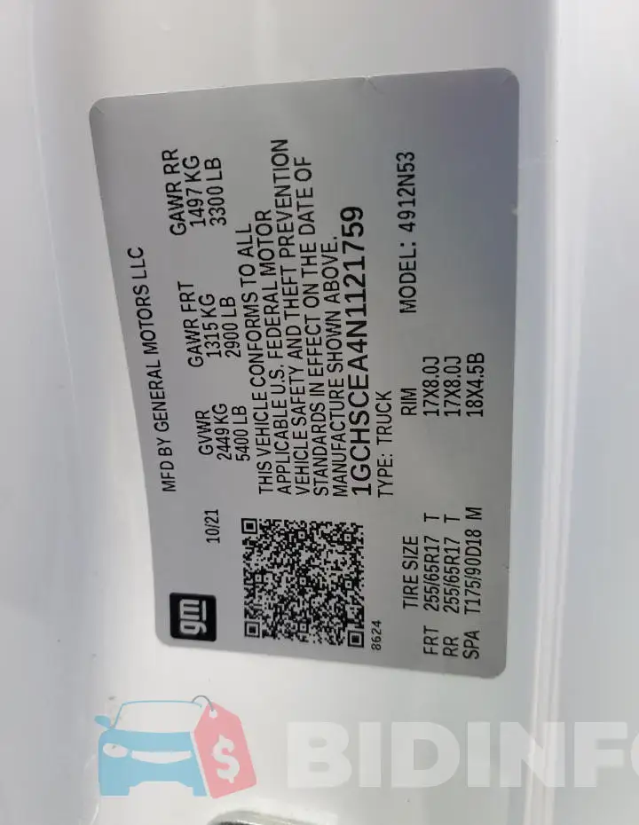 1GCHSCEA4N1121759 Photo# 12