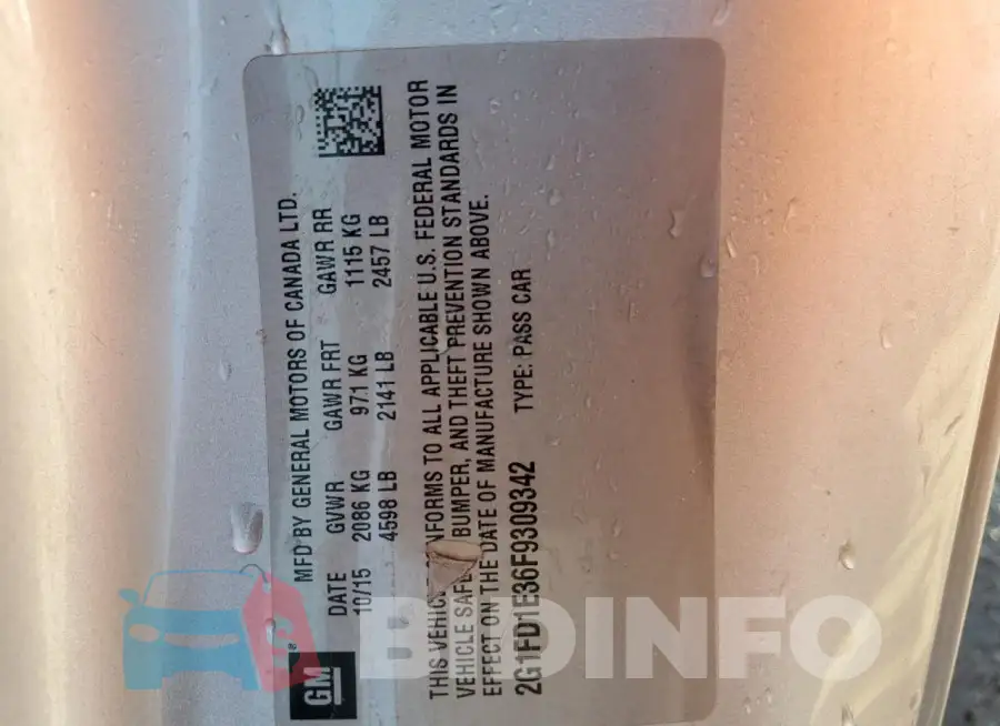 2G1FD1E36F9309342 Photo# 12