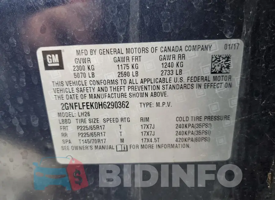 2GNFLFEK0H6290362 Photo# 13