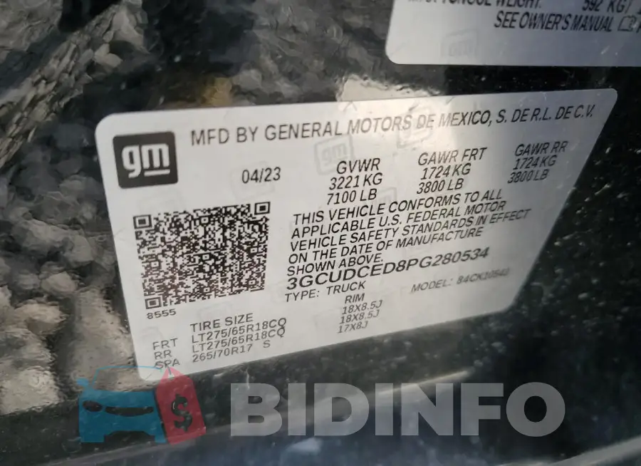 3GCUDCED8PG280534 Photo# 13
