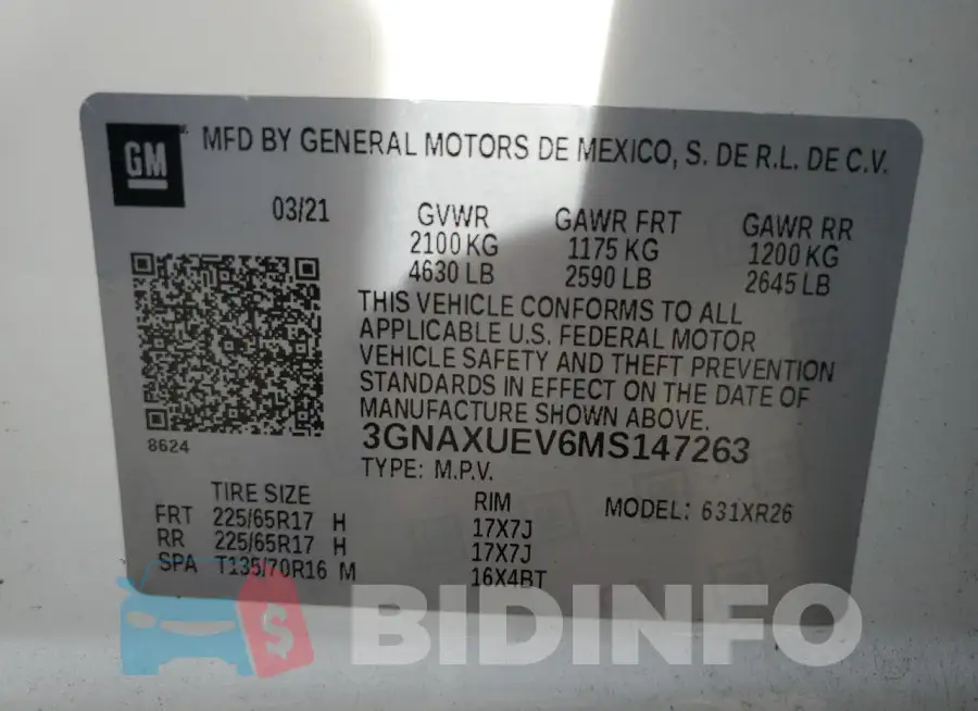 3GNAXUEV6MS147263 Photo# 14