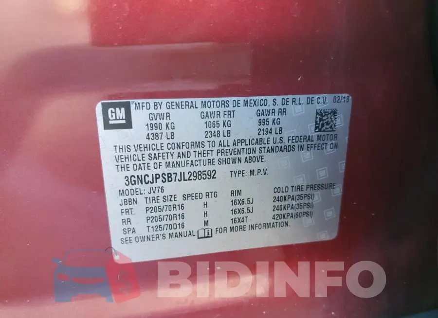 3GNCJPSB7JL298592 Photo# 13