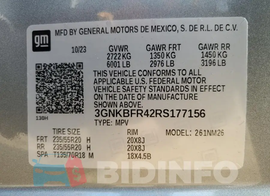 3GNKBFR42RS177156 Photo# 12