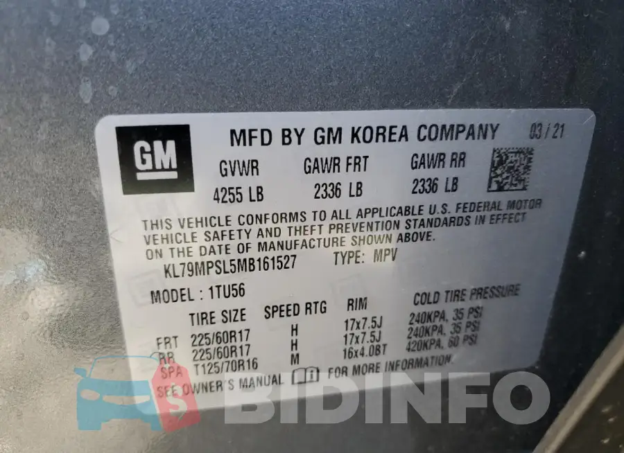KL79MPSL5MB161527 Photo# 13