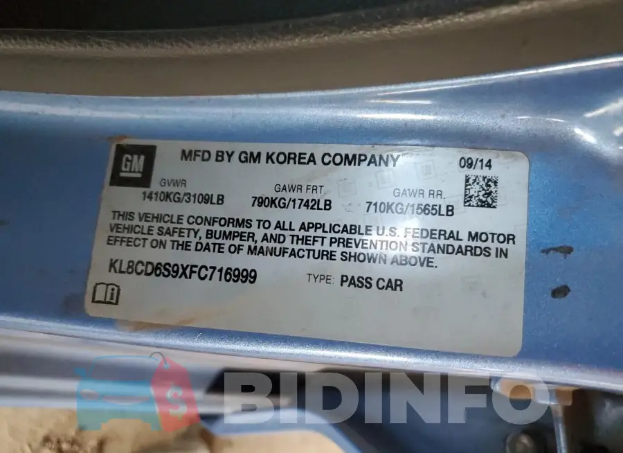 KL8CD6S9XFC716999 Photo# 12