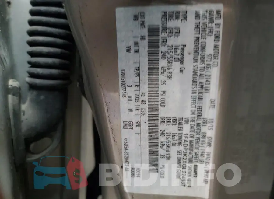 1FADP3K2XGL224937 Photo# 12