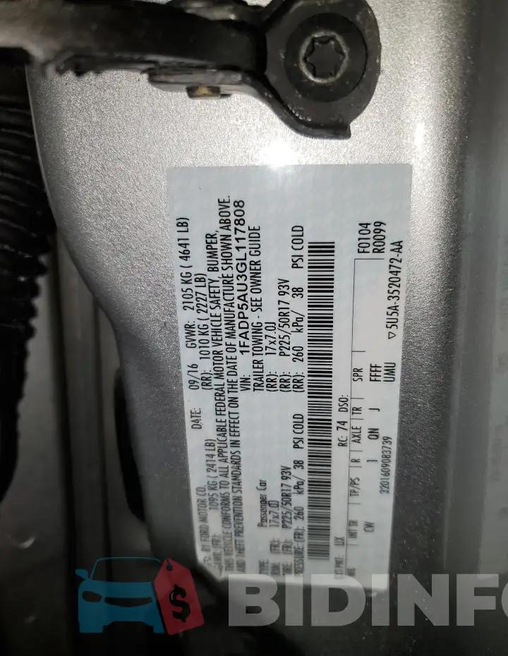 1FADP5AU3GL117808 Photo# 12
