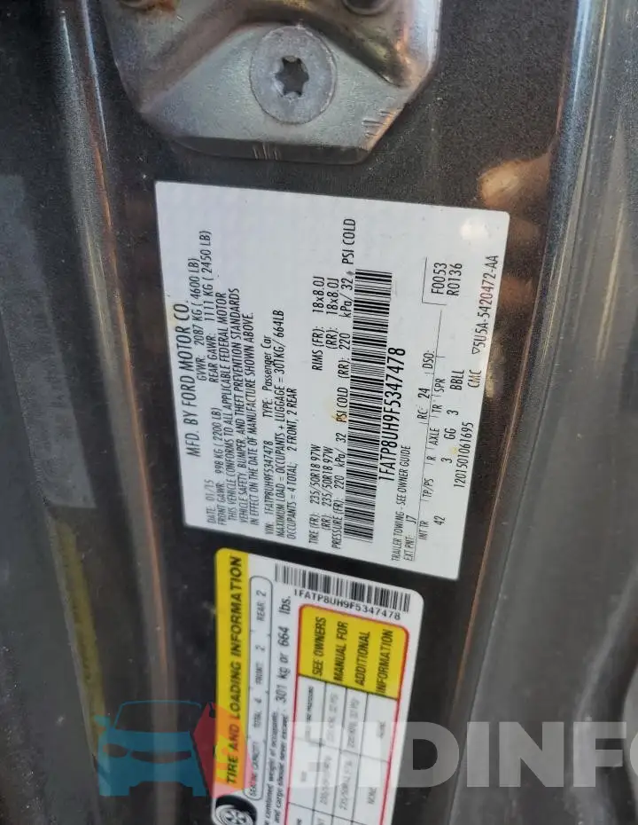 1FATP8UH9F5347478 Photo# 12