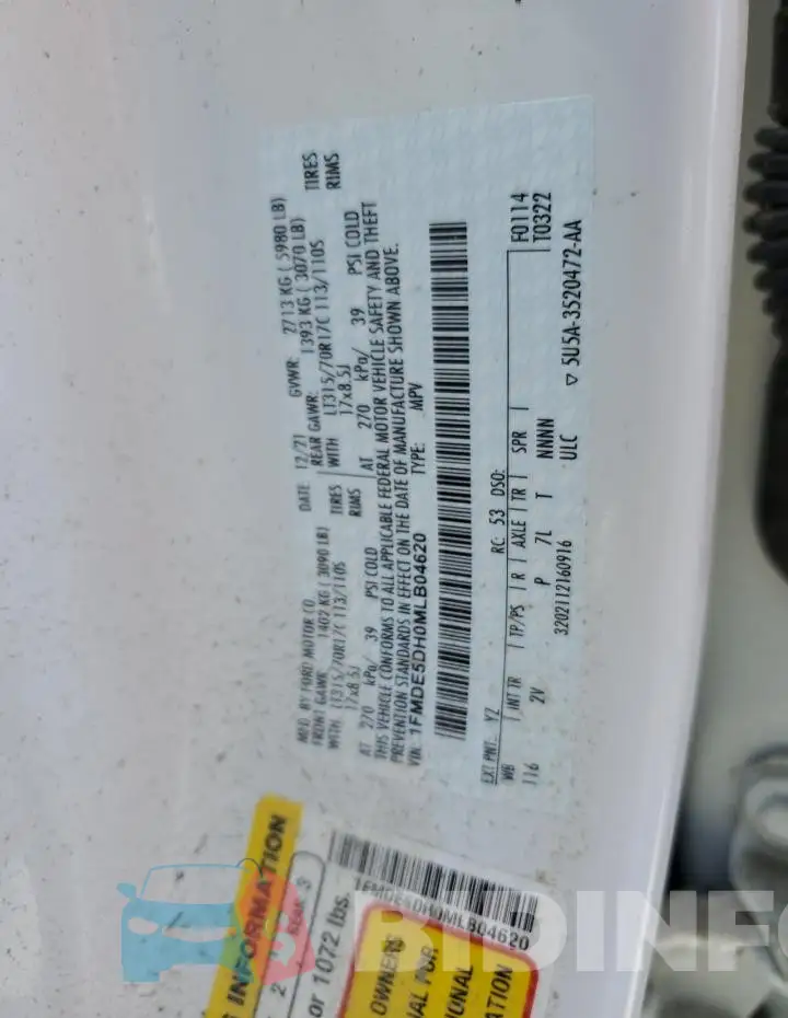 1FMDE5DH0MLB04620 Photo# 13