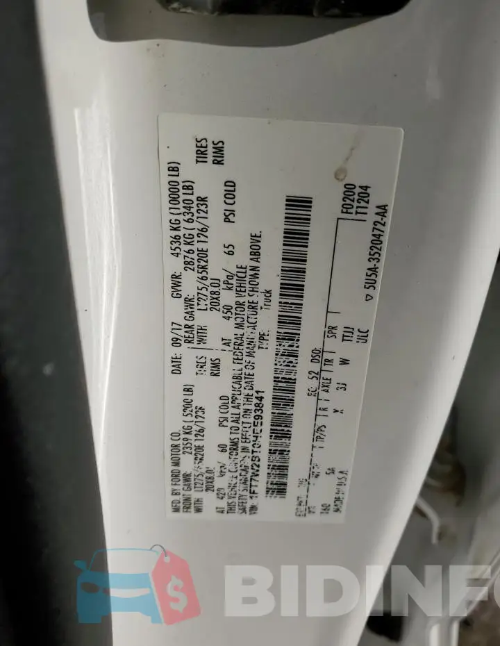 1FT7W2BT0HEE93841 Photo# 12