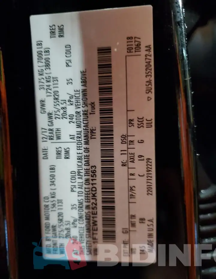 1FTEW1E52JKD11563 Photo# 13