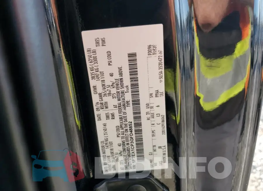 1FTEX1CP3GFD48852 Photo# 12