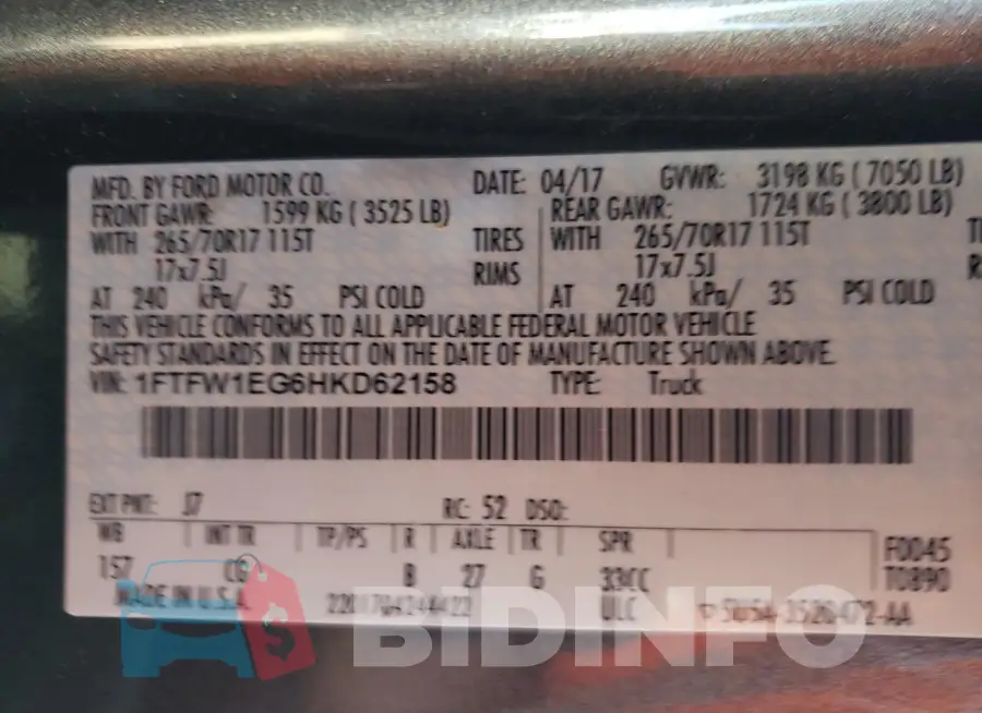 1FTFW1EG6HKD62158 Photo# 12