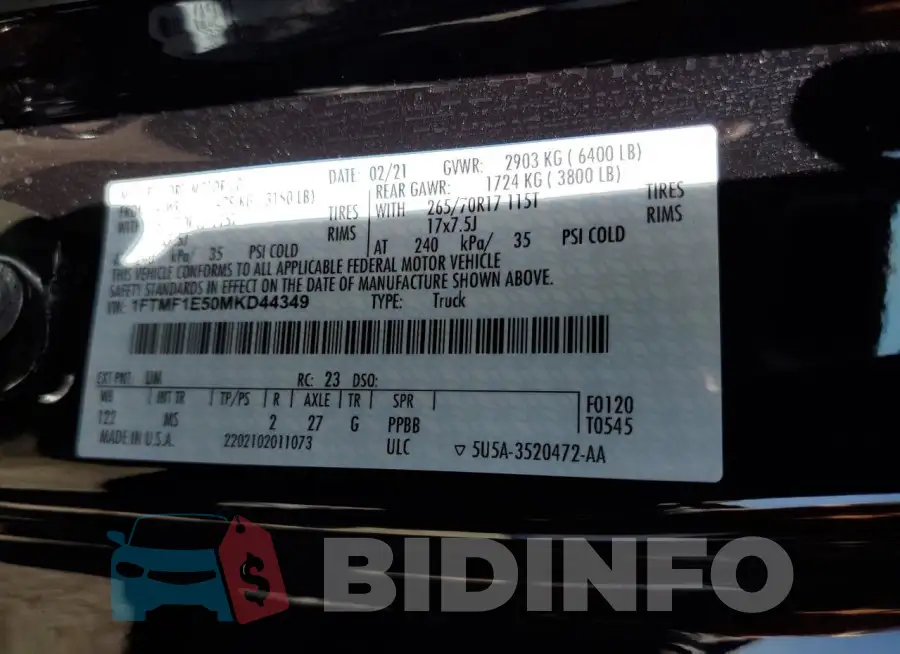 1FTMF1E50MKD44349 Photo# 12