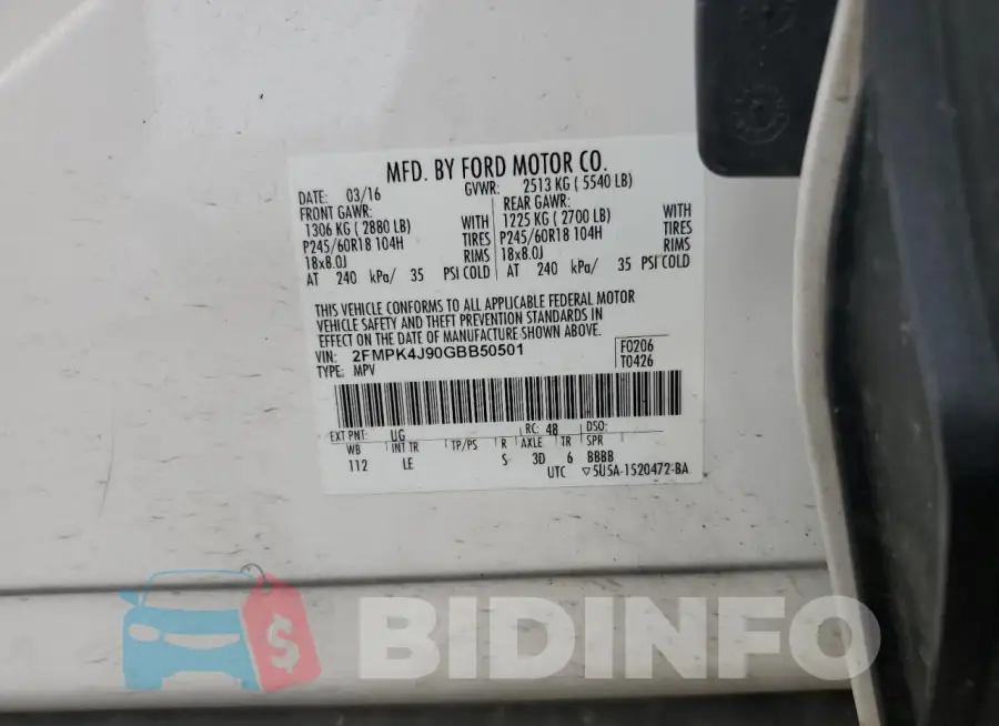 2FMPK4J90GBB50501 Photo# 13