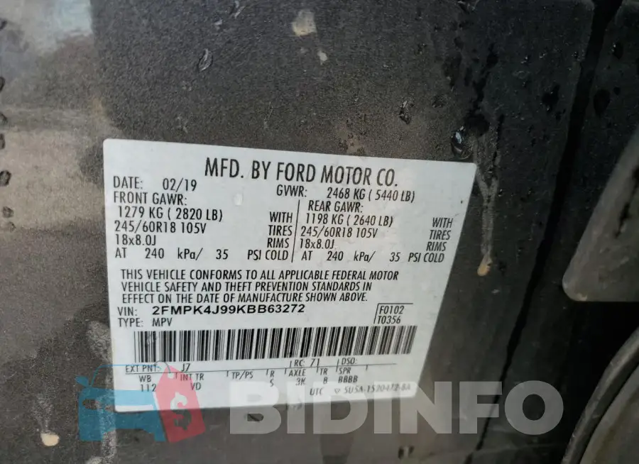 2FMPK4J99KBB63272 Photo# 13