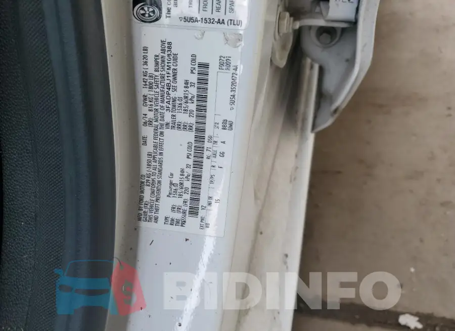 3FADP4BJ1FM108388 Photo# 13