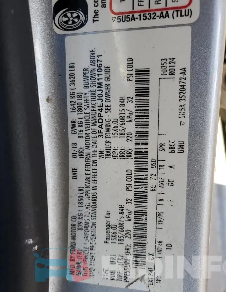 3FADP4EJ0JM110671 Photo# 12