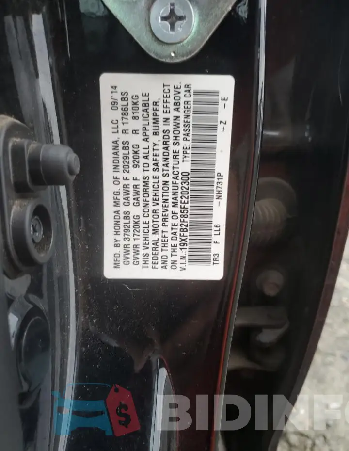 19XFB2F85FE202300 Photo# 13