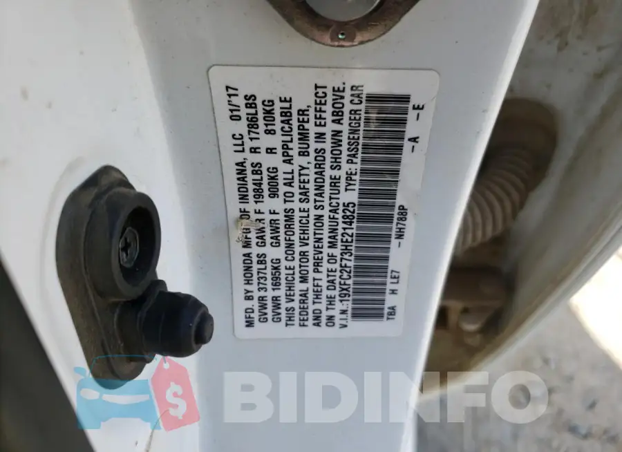 19XFC2F73HE214825 Photo# 12
