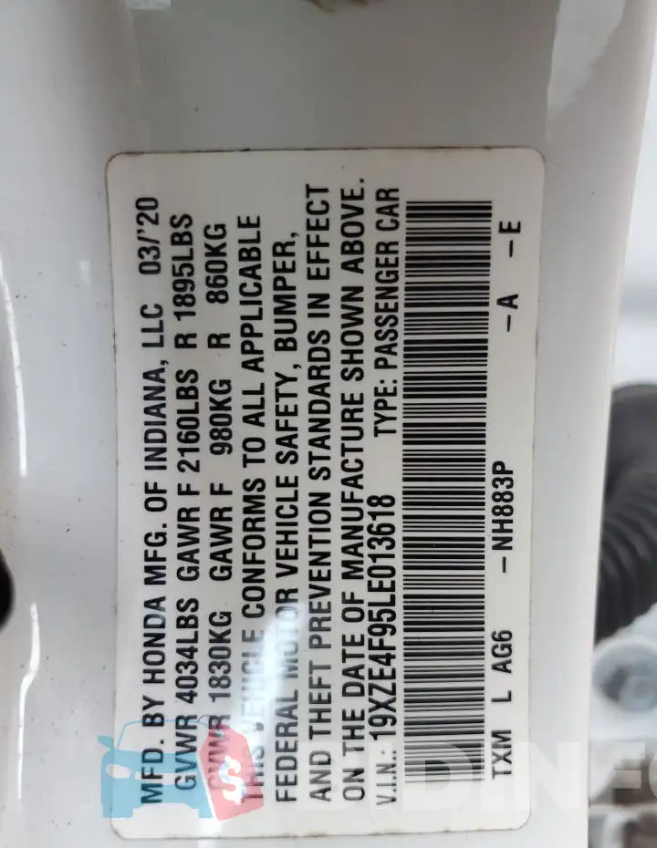19XZE4F95LE013618 Photo# 13