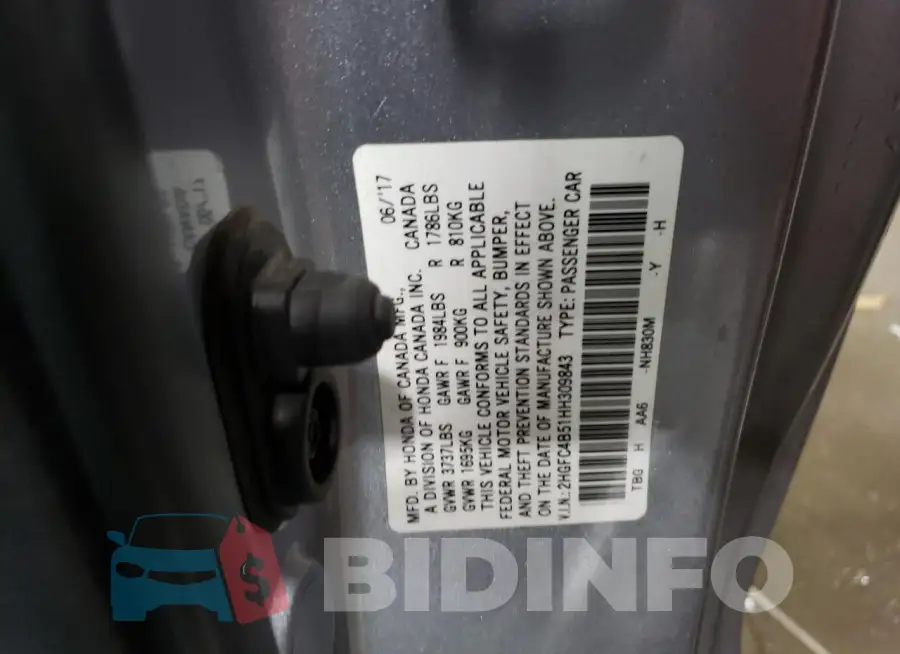 2HGFC4B51HH309843 Photo# 12