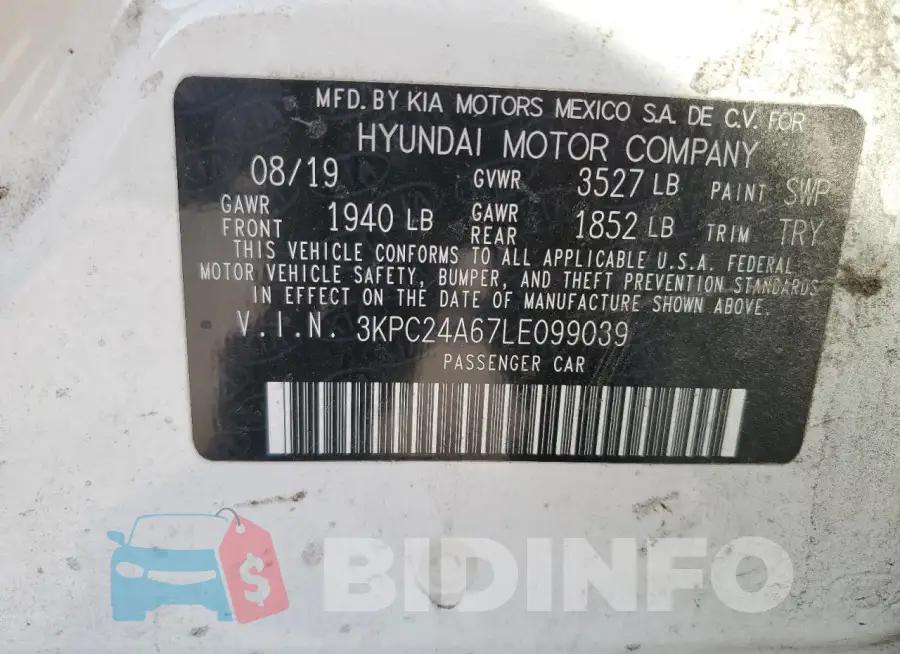 3KPC24A67LE099039 Photo# 12