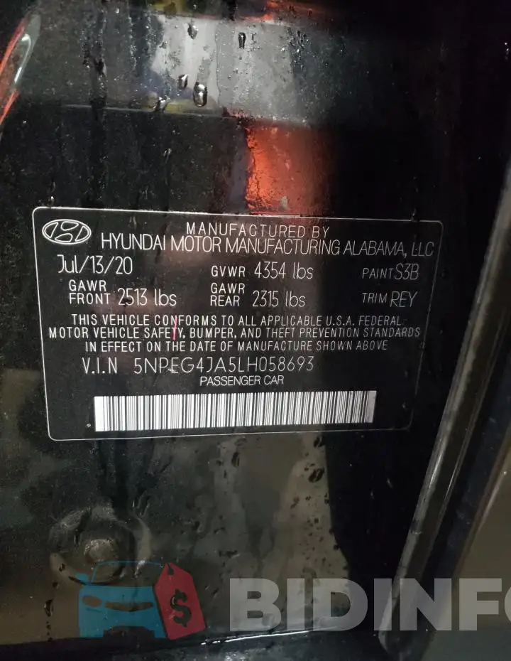 5NPEG4JA5LH058693 Photo# 12