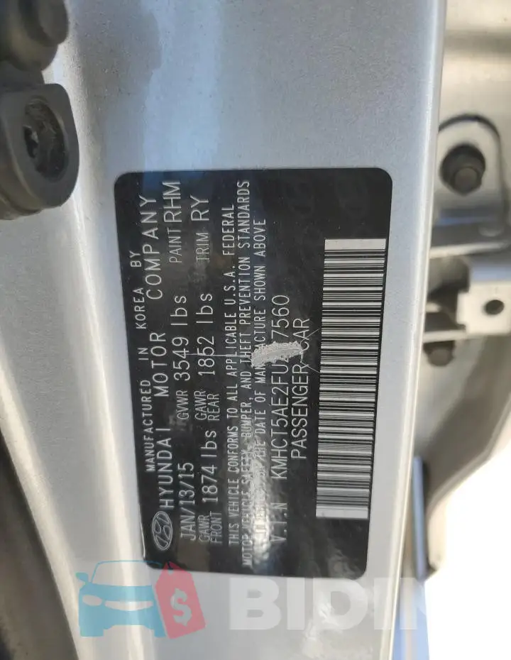 KMHCT5AE2FU217560 Photo# 12