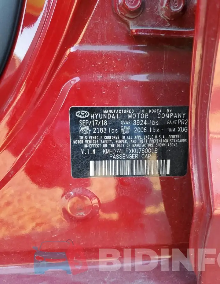 KMHD74LFXKU780018 Photo# 13