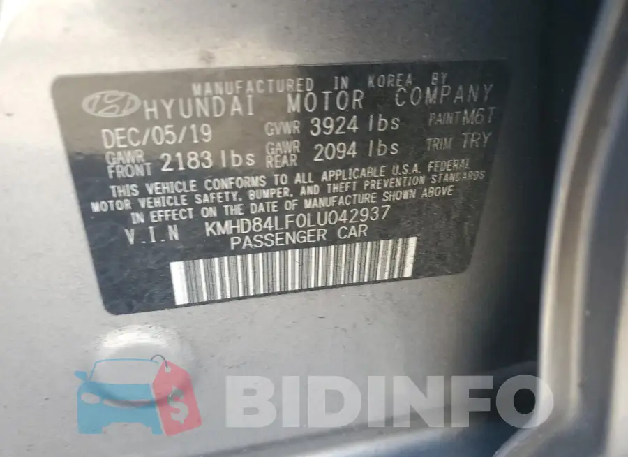 KMHD84LF0LU042937 Photo# 12