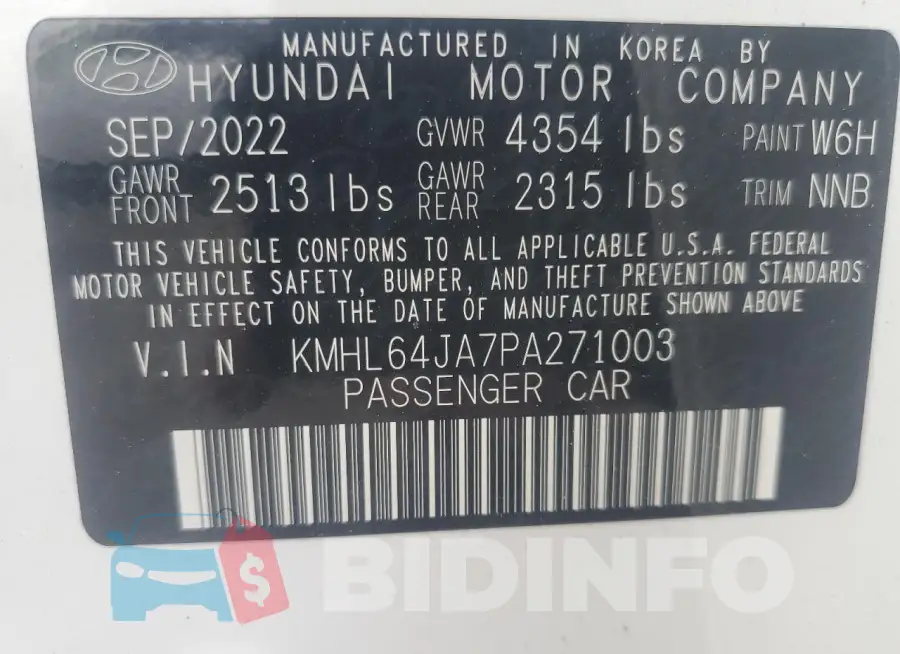 KMHL64JA7PA271003 Photo# 12
