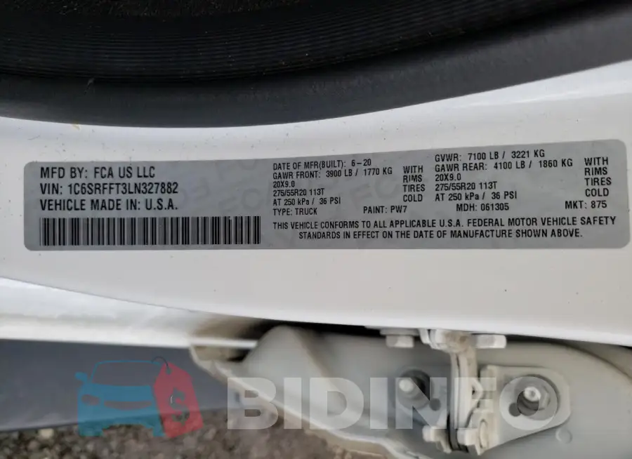 1C6SRFFT3LN327882 Photo# 13