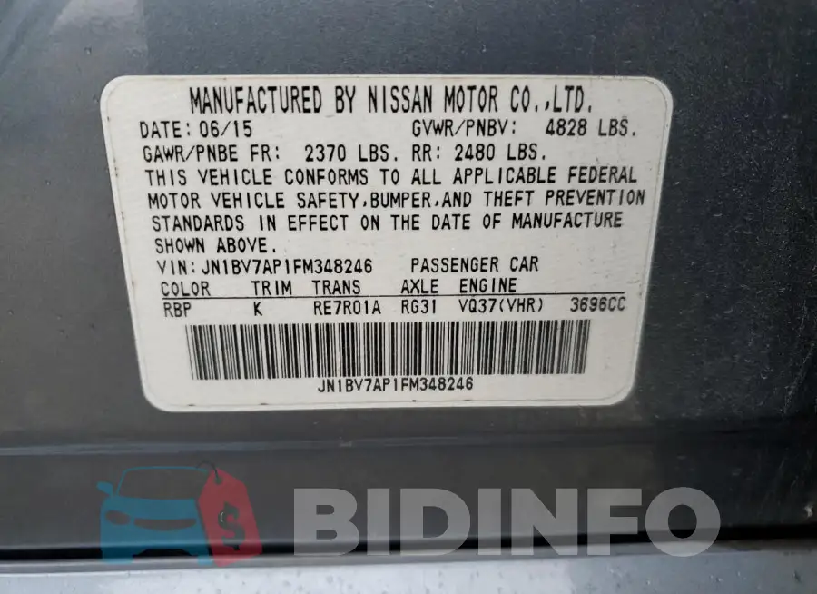 JN1BV7AP1FM348246 Photo# 12