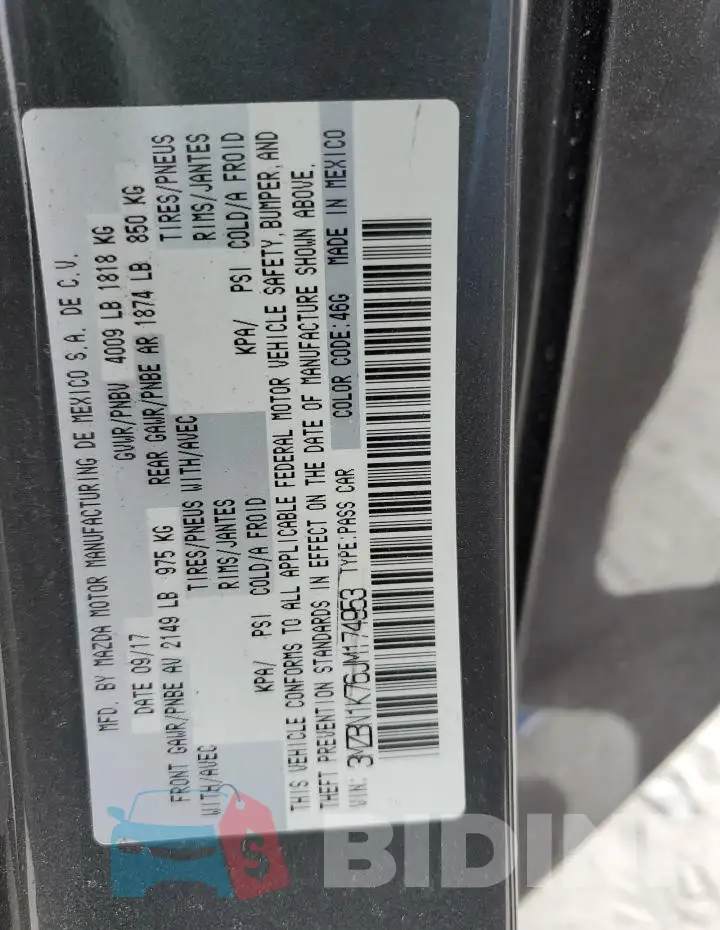 3MZBN1K76JM174953 Photo# 12
