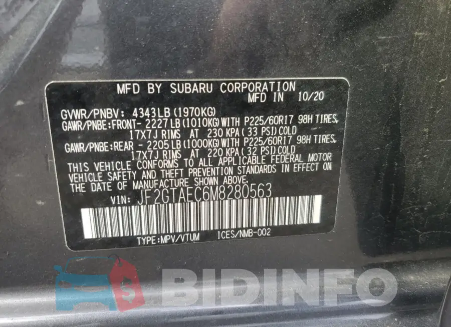 JF2GTAEC6M8280563 Photo# 13