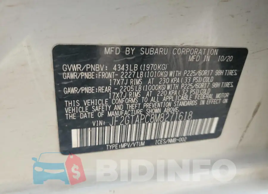 JF2GTAPC8M8271618 Photo# 13