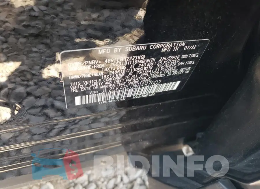 JF2SKARC0NH497602 Photo# 12